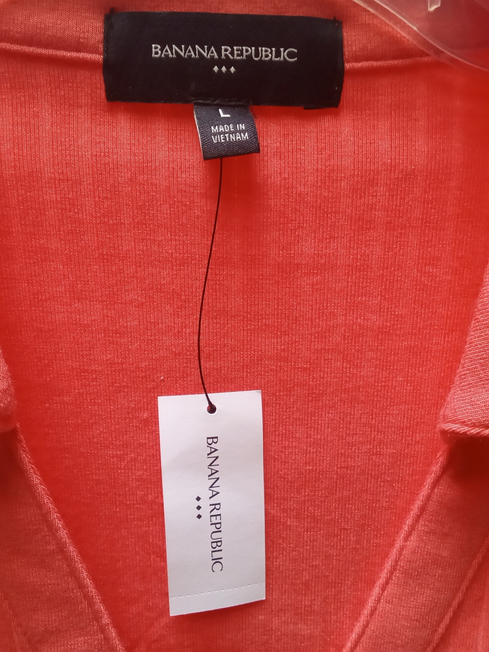 Banana Republic Coral Ribbed Button-Down Top - Picture 2 of 4